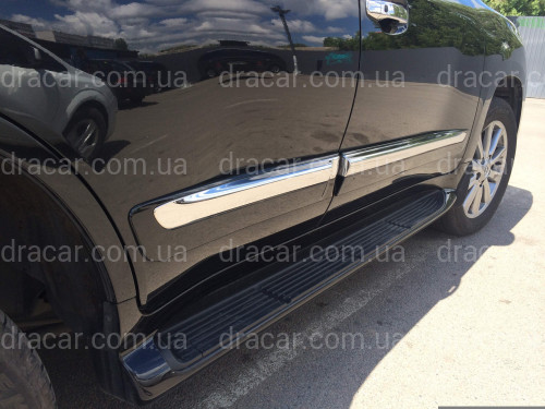 Молдинги на двері Lexus LX 570 2008-2021 колір чорний 202 артикул 4078