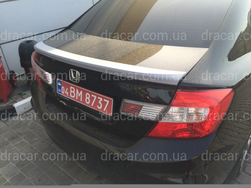 Спойлер ліп багажника Honda Civic 2012-2015 ABS пластик артикул 5515