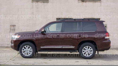 Молдінги на двері Toyota Land Cruiser 200 2007-2021 дизайн в стилі рестайлінг 2016+ хромовані артикул 5798