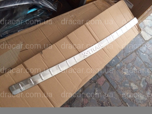 Накладка на задній бампер Nissan X-Trail T31 2007-2013 (нержавіюча сталь) артикул 5980