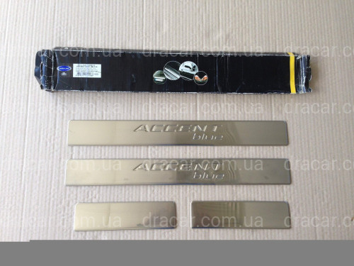 Накладки на пороги Hyundai Accent 2011-2015 артикул 5137