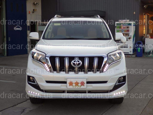 Спідниця переднього бампера Modelista LED Toyota Land Cruiser Prado 150 2013+ ABS чорний колір артикул 5400