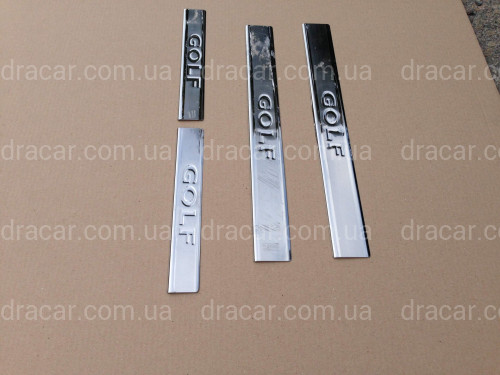Накладки на пороги на метал Volkswagen Golf 6 2008-2012 артикул 5095