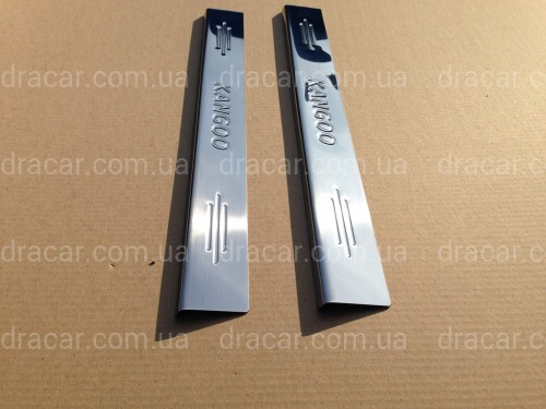 Накладки на пороги Renault Kango 2004-2008 2шт. артикул 5076