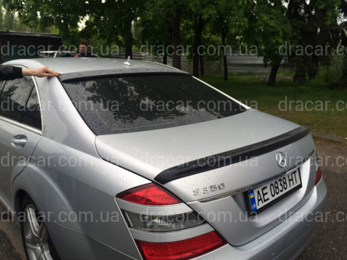 Козирок на скло Mercedes-Benz S class W221 2005-2013 ABS пластик під фарбування артикул 3560