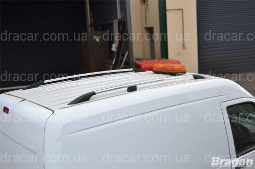 Рейлінги на дах з металевими кріпленнями Ford Connect 2004-2011 ДОВГА БАЗА 2007-2015 колір під хром (полірований алюміній) артикул 5910