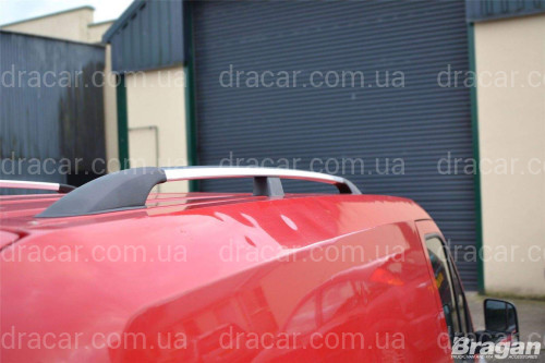 Рейлінги на дах з металевими кріпленнями Ford Connect 2004-2011 Коротка база 2007-2015 колір під хром (полірований алюміній) артикул 5909
