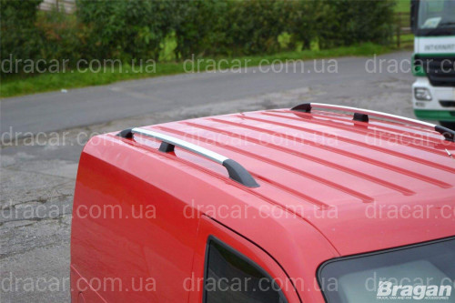 Рейлінги на дах з металевими кріпленнями Ford Connect 2004-2011 Коротка база 2007-2015 колір під хром (полірований алюміній) артикул 5909