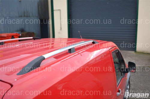 Рейлінги на дах з металевими кріпленнями Ford Connect 2004-2011 Коротка база 2007-2015 колір під хром (полірований алюміній) артикул 5909