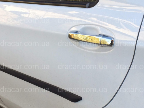 Накладки на ручки Toyota Yaris 2011-2015 (нержавіюча сталь) артикул 4920