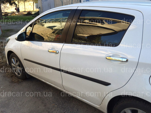 Накладки на ручки Toyota Yaris 2011-2015 (нержавіюча сталь) артикул 4920