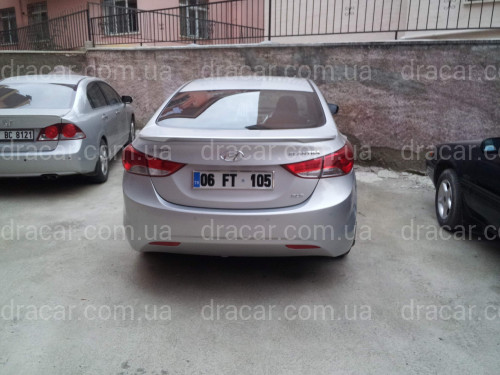 Спойлер ліп на багажник Hyundai Elantra MD 2010-2015 ABS пластик під фарбування артикул 3766