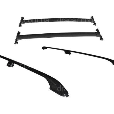 Поперечные рейлинги для Toyota Land Cruiser 200 2007-2021 цвет черный артикул 4079
