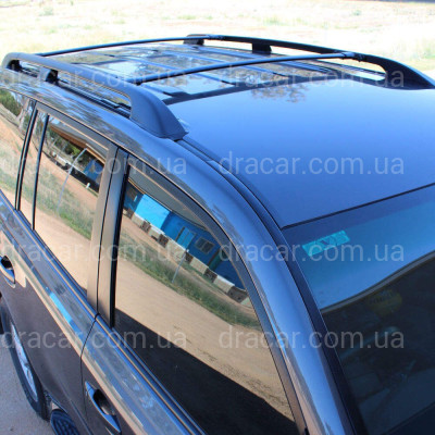 Поперечные рейлинги для Toyota Land Cruiser 200 2007-2021 цвет черный артикул 4079