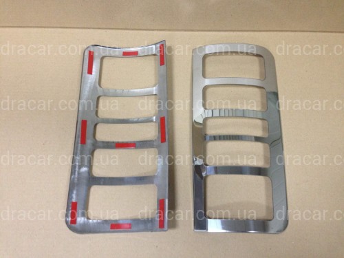 Хром накладки на стопи Ford Transit Connect/Tourneo 2004-2009 (нержавіюча сталь) артикул 1504