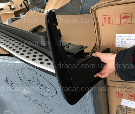 Бризковики передні Mercedes Benz ML-class W164 2005-2011 / GL-class X164 2006-2012 ПІД ПОРІГ комплект 2шт. артикул 6344