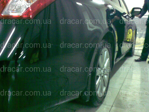 Бризковики Lexus ES 2006-2012 у кольорі чорний лак комплект 4 шт артикул 6352