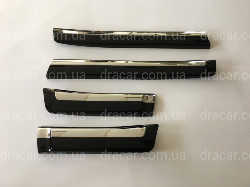 Молдінги на двері Toyota Land Cruiser 200 2007-2015 рестайлінг 2012, колір чорний 202 (широкі 15см) артикул 3064