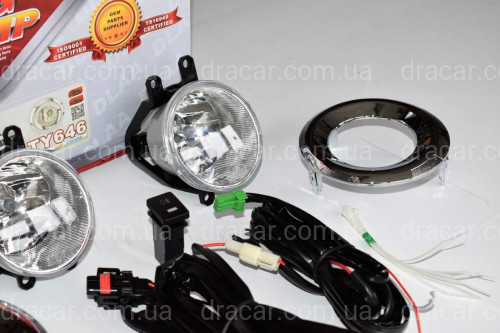 Протитуманні фари Toyota Land Cruiser Prado 150 2013- з хром кільцями артикул 5678