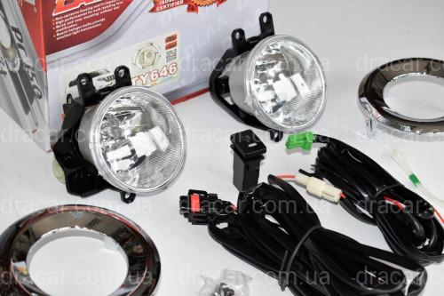 Протитуманні фари Toyota Land Cruiser Prado 150 2013- з хром кільцями артикул 5678