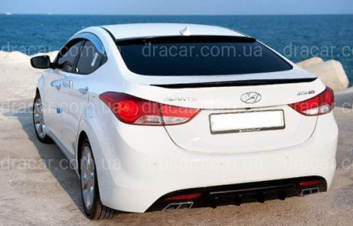Козирок на скло Hyundai Elantra MD 2010-2015 ABS пластик під фарбування артикул 6712