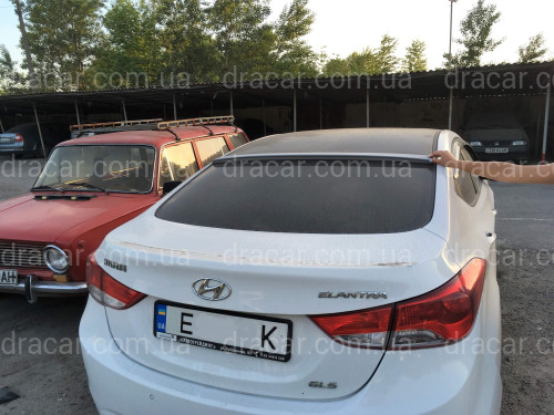 Козирок на скло Hyundai Elantra MD 2010-2015 ABS пластик під фарбування артикул 6712