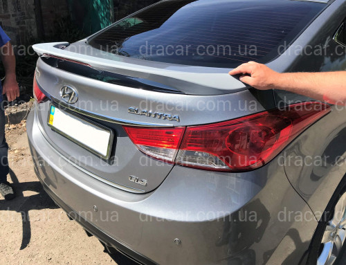 Спойлер на багажник Hyundai Elantra MD 2010-2015 зі стоп сигналом ABS пластик артикул 3767
