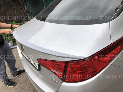 Спойлер ліп вузький на багажник Kia Optima 2010-2013 ABS пластик під фарбування артикул 6792