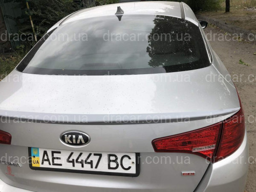 Спойлер ліп вузький на багажник Kia Optima 2010-2013 ABS пластик під фарбування артикул 6792