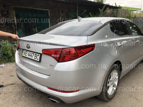 Спойлер ліп вузький на багажник Kia Optima 2010-2013 ABS пластик під фарбування артикул 6792
