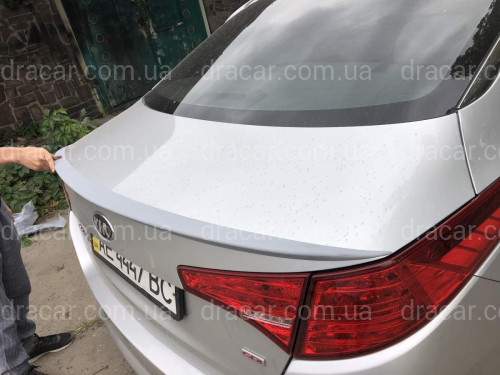 Спойлер ліп вузький на багажник Kia Optima 2010-2013 ABS пластик під фарбування артикул 6792