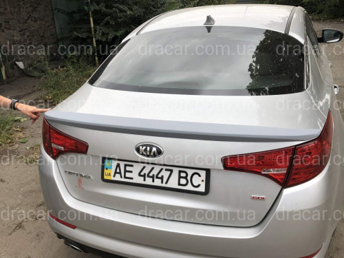 Спойлер ліп на багажник Kia Optima 2010-2013 ABS пластик під фарбування артикул 5528