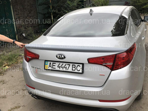 Спойлер ліп на багажник Kia Optima 2010-2013 ABS пластик під фарбування артикул 5528