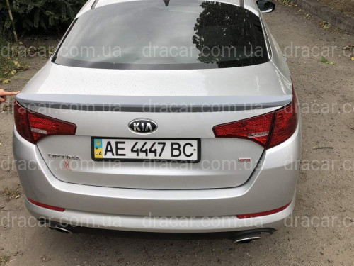 Спойлер ліп на багажник Kia Optima 2010-2013 ABS пластик під фарбування артикул 5528