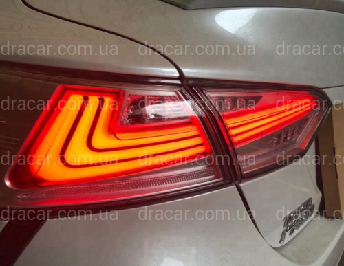 Задні діодні ліхтарі Toyota Camry 70 2018 - димчасті артикул 6880
