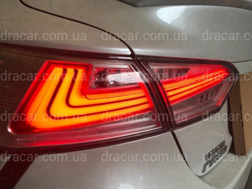 Задні діодні ліхтарі Toyota Camry 70 2018 - димчасті артикул 6880
