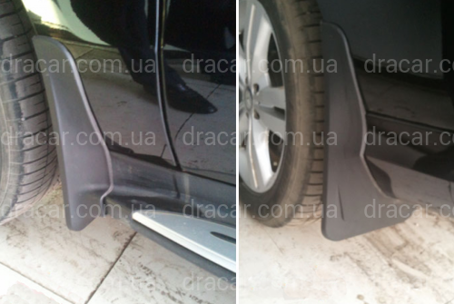 Бризковики Mercedes-Benz ML class W166 2012-2015 для авто AMG ПАКЕТ З ПІДНІЖКАМИ, комплект 4 шт. артикул 6340