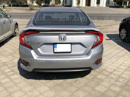 Спойлер багажника Honda Civic зі стоп сигналом 2016-ABS пластик під фарбування артикул 6922