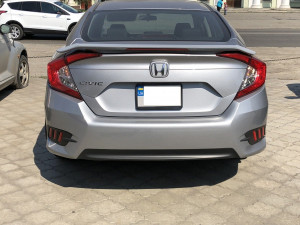 Спойлер багажника Honda Civic зі стоп сигналом 2016-ABS пластик під фарбування