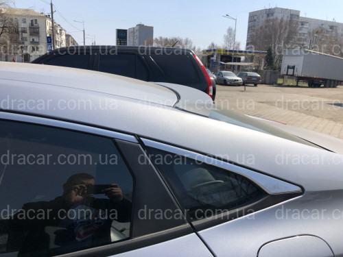 Козирок на скло Honda Civic 2016-ABS пластик під фарбування артикул 6921