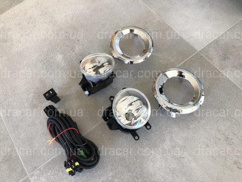 Протитуманні фари Toyota Land Cruiser Prado 150 2013- з хромованою окантовкою артикул 5938