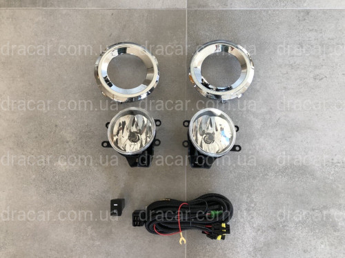 Протитуманні фари Toyota Land Cruiser Prado 150 2013- з хромованою окантовкою артикул 5938