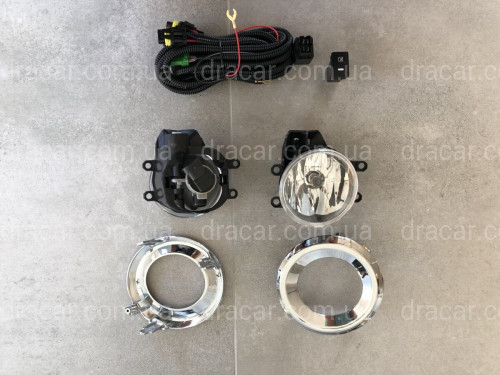 Протитуманні фари Toyota Land Cruiser Prado 150 2013- з хромованою окантовкою артикул 5938