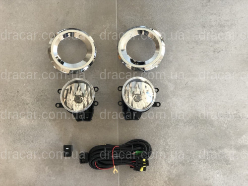 Протитуманні фари Toyota Land Cruiser Prado 150 2013- з хромованою окантовкою артикул 5938