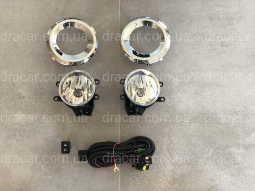 Протитуманні фари Toyota Land Cruiser Prado 150 2013- з хромованою окантовкою артикул 5938