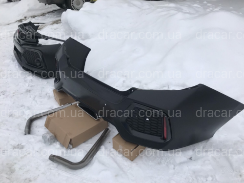 Бампер задній SI Honda Civic 4D 2016-2019 комплектний артикул 6967