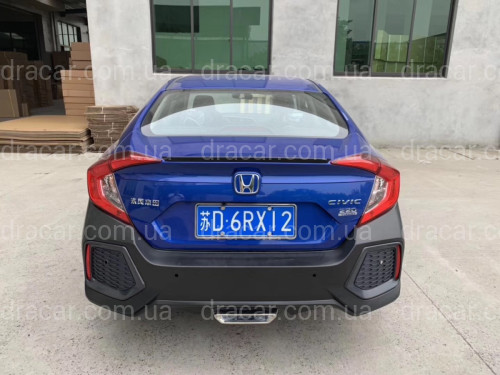 Бампер задній SI Honda Civic 4D 2016-2019 комплектний артикул 6967