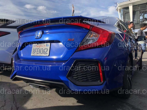 Бампер задній SI Honda Civic 4D 2016-2019 комплектний артикул 6967