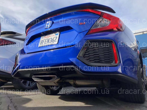 Бампер задній SI Honda Civic 4D 2016-2019 комплектний артикул 6967