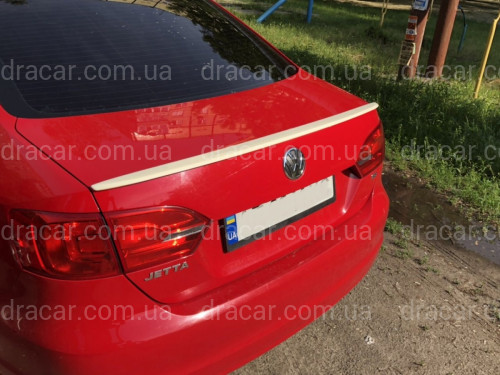 Спойлер ліп багажника Volkswagen Jetta 2010-2017 ABS пластик під фарбування артикул 5223